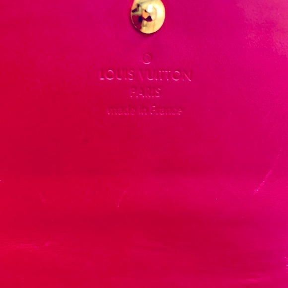 Auth Louis Vuitton Felicie Magenta Vernis Wallet on Chain Pouchette Shoulder Bag - Picture 13 of 15